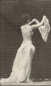 Plate 421 Toilet, throwing handkerchief around shoulders — figure reference